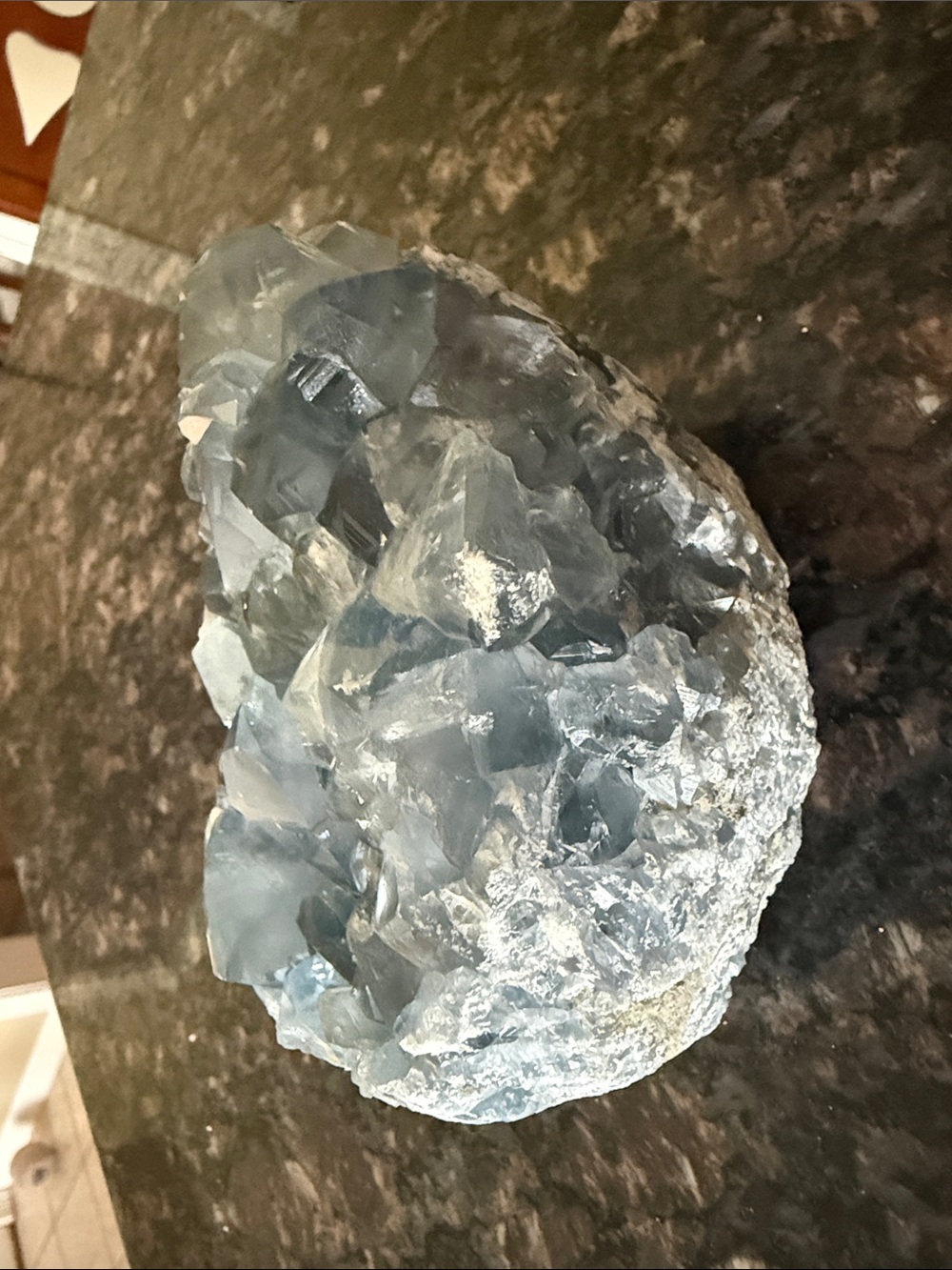 Large Blue Celestite Crystal Cluster - Picture 7 of 8
